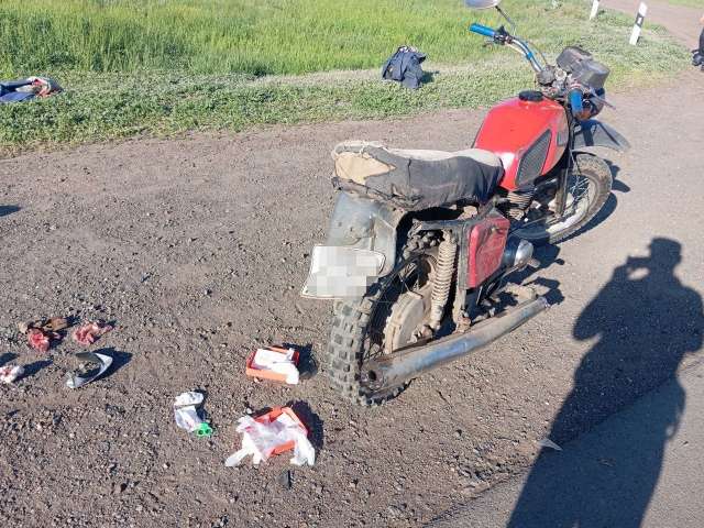 В Саракташском районе в ДТП пострадал 58-летний водитель мотоцикла