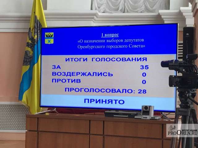 Выборы депутатов Горсовета Оренбурга назначили на 14 сентября