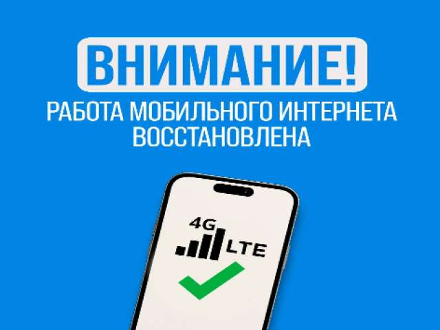 В Оренбурге восстановлена работа мобильного интернета 