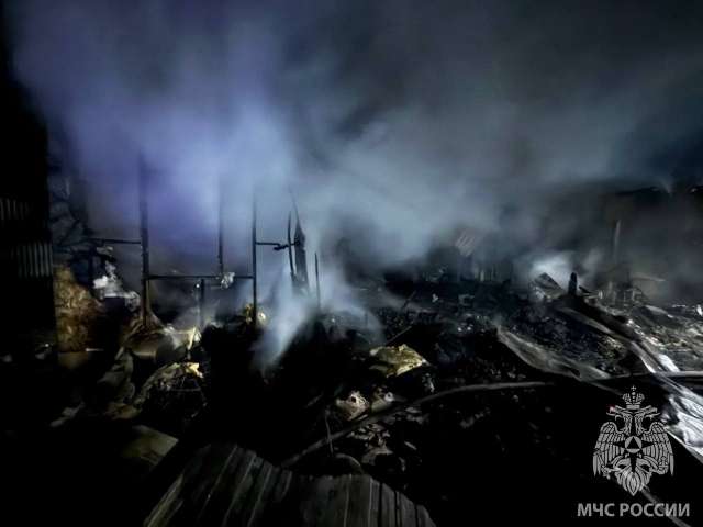 В Оренбургском районе минувшей ночью сгорела баня 