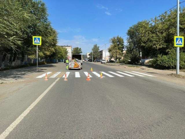В Оренбурге модернизируют светофоры и обновляют дорожную разметку