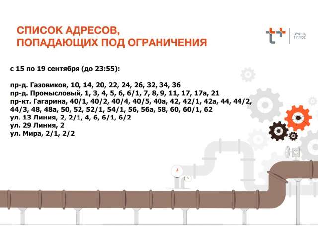 На нескольких улицах Оренбурга отключат горячую воду