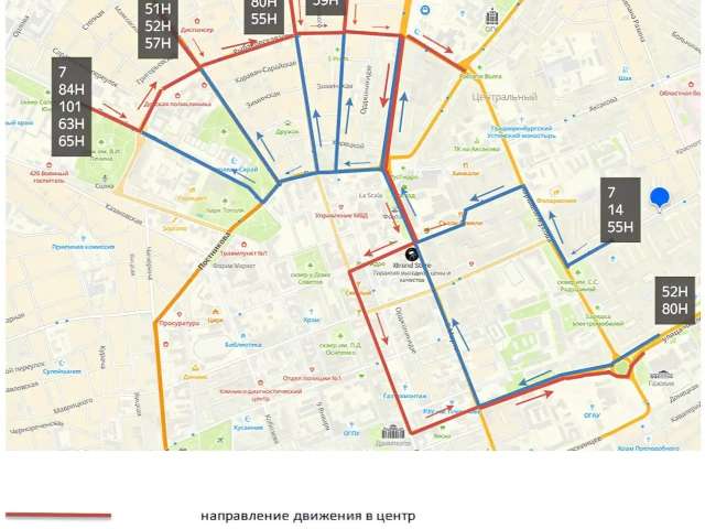 Перекрытие улиц и работа общественного транспорта Оренбурге на День Победы