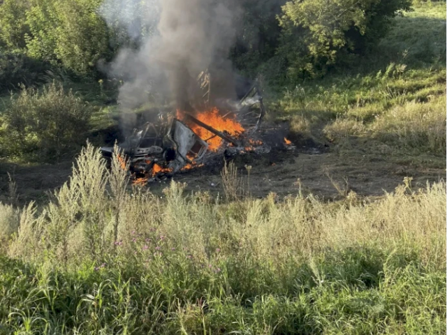В Шарлыкском районе на трассе загорелся грузовик, есть пострадавшие