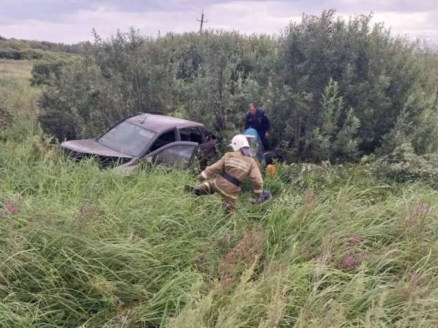 В Оренбуржье водитель пострадал после съезда автомобиля в кювет