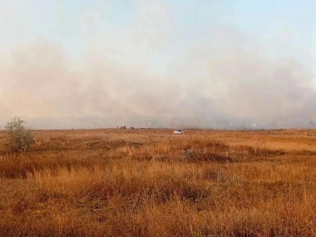 Посёлок отстояли: спасатели не дали огню дойти до домов в Губерле