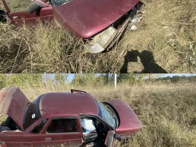 В Ташлинском районе автомобиль съехал в кювет, пострадали два человека