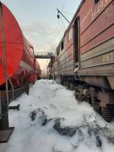 В Оренбуржье на станции ЮУЖД загорелся тепловоз