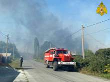 В Орске спустя 19 часов потушили ландшафтный пожар
