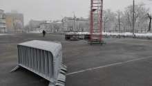 В Оренбурге начали собирать трибуны для празднования Дня Победы