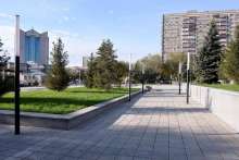Завершилось благоустройство территории около администрации Южного округа в Оренбурге