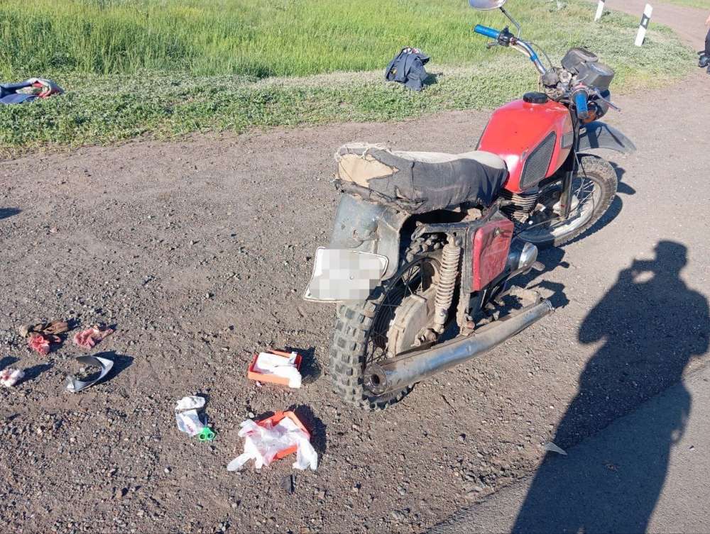 В Саракташском районе в ДТП пострадал 58-летний водитель мотоцикла