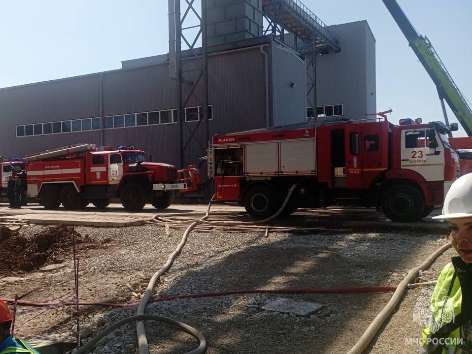 Возгорание на строящемся маслозаводе в Бузулуке