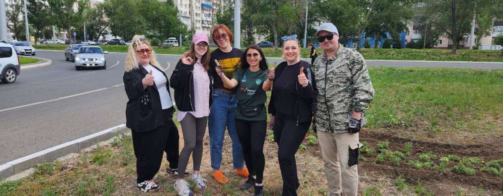 В Оренбурге бизнесмены приняли участие в озеленении города