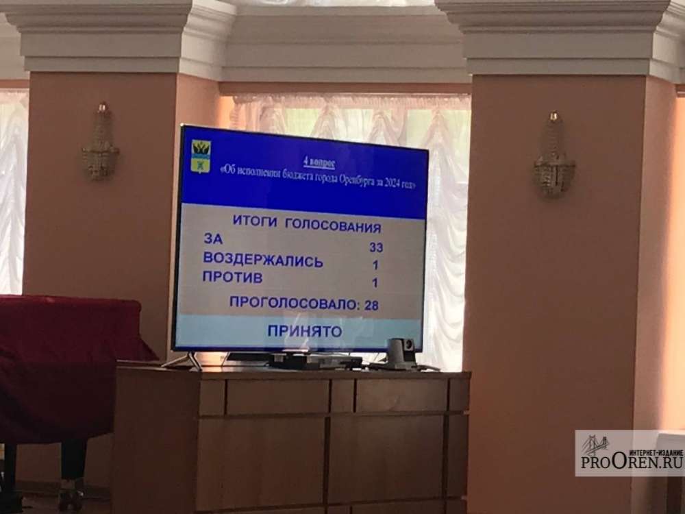 Депутаты Горсовета Оренбурга приняли отчёт исполнения бюджета