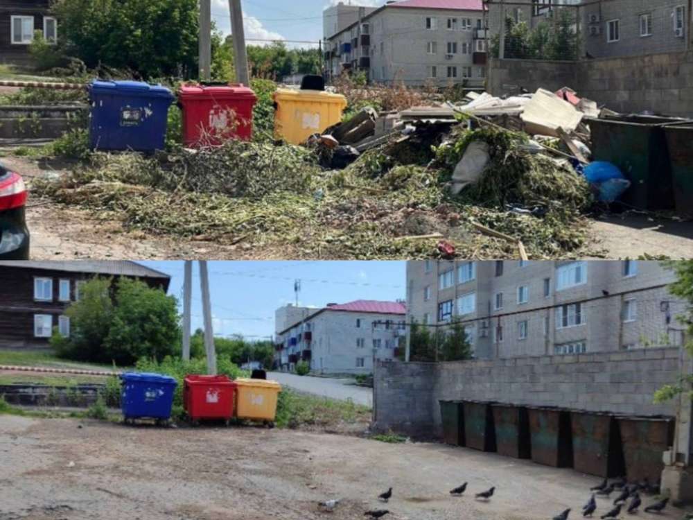 В Медногорске привели в порядок площадки для сбора ТКО 