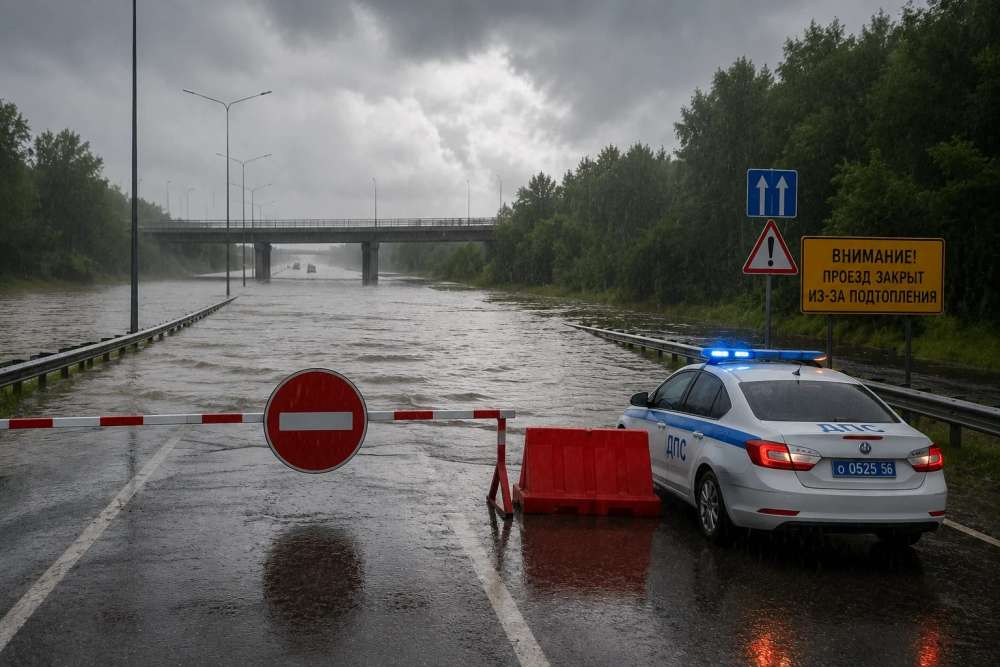 Из-за дождей в Оренбуржье перекрыты два участка дорог