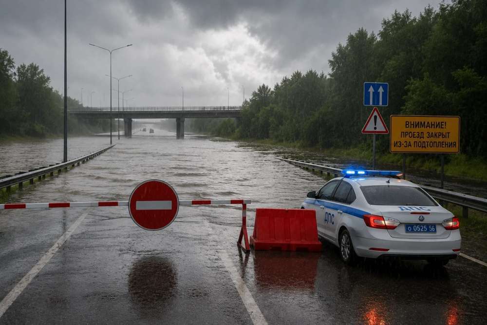 В Оренбуржье вновь ввели ограничения на дорогах из-за дождей