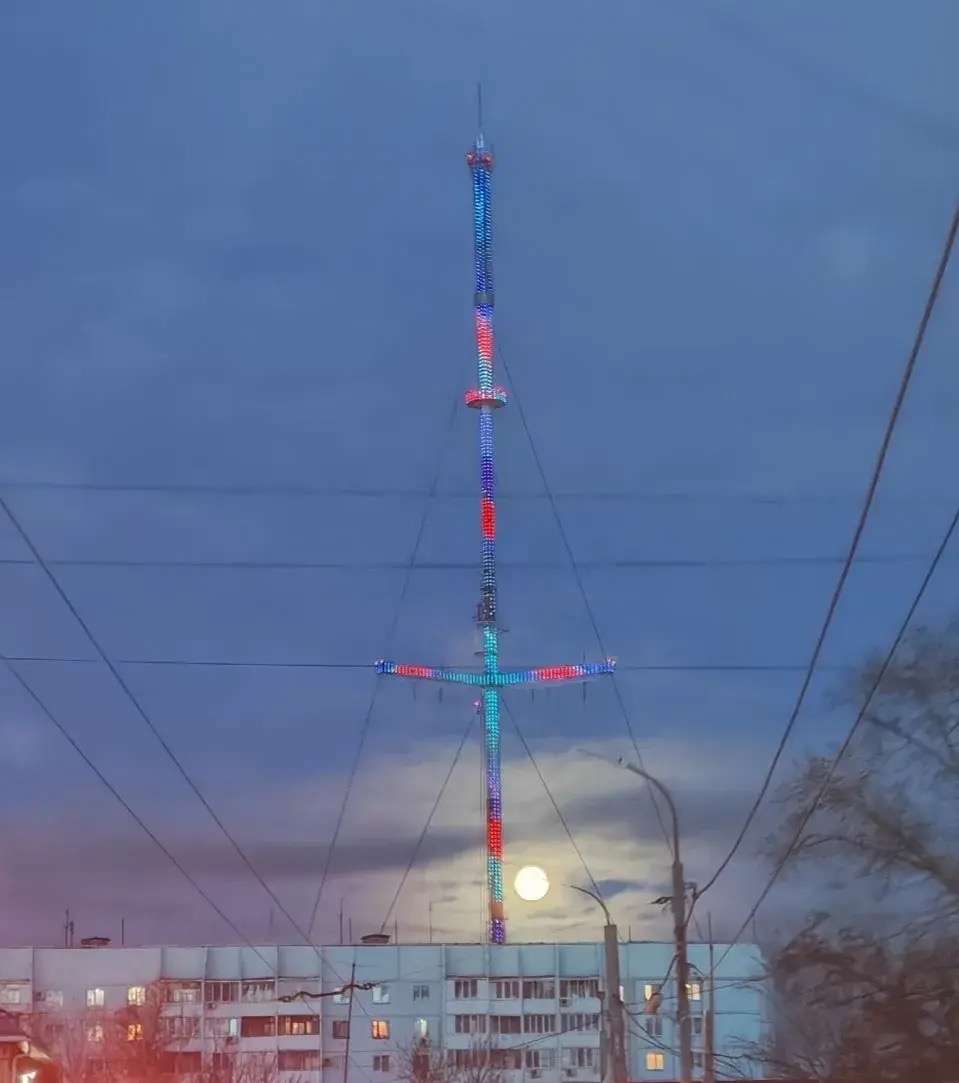 8 июля в Оренбурге на телевизионной мачте включат праздничную подсветку