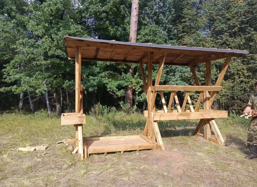 В Бузулукском бору обновляют звериные столовые