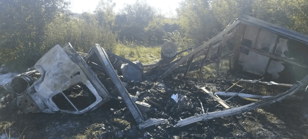Стали известны детали аварии в Шарлыкском районе: авто загорелось после опрокидывания